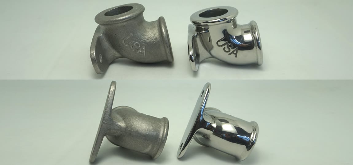 Stainless fitting polishing sample
