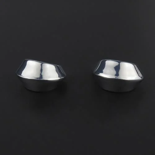 Bold, rounded dome earrings with a highly polished finish.