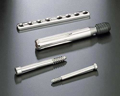 Polished precision metal components used to illustrate titanium surface finishing
