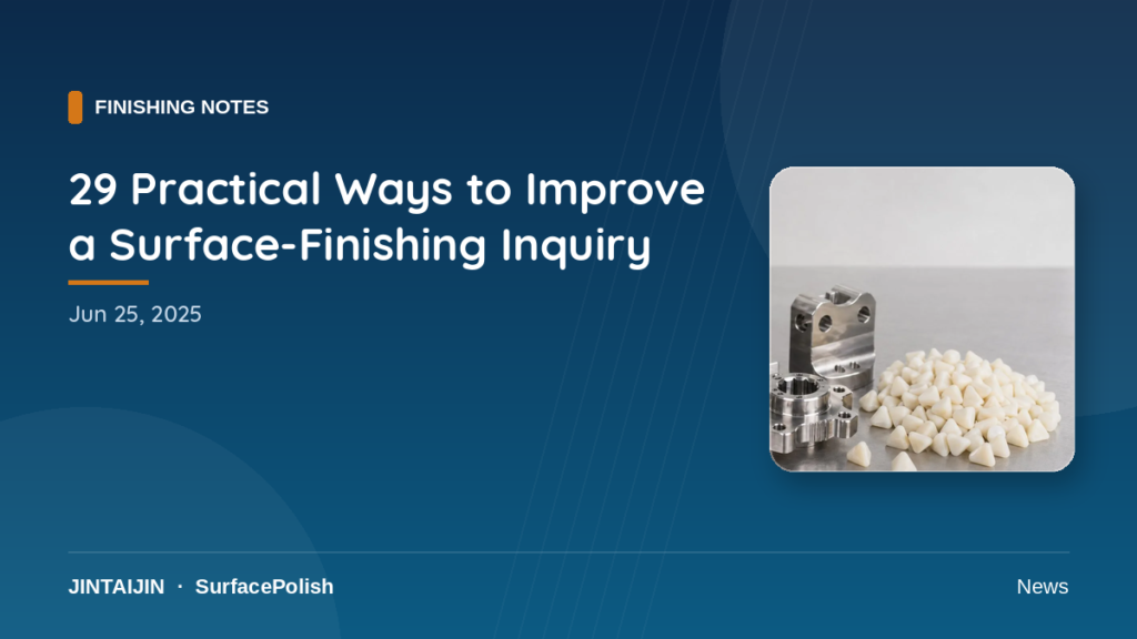 29 Practical Ways to Improve a Surface-Finishing Inquiry