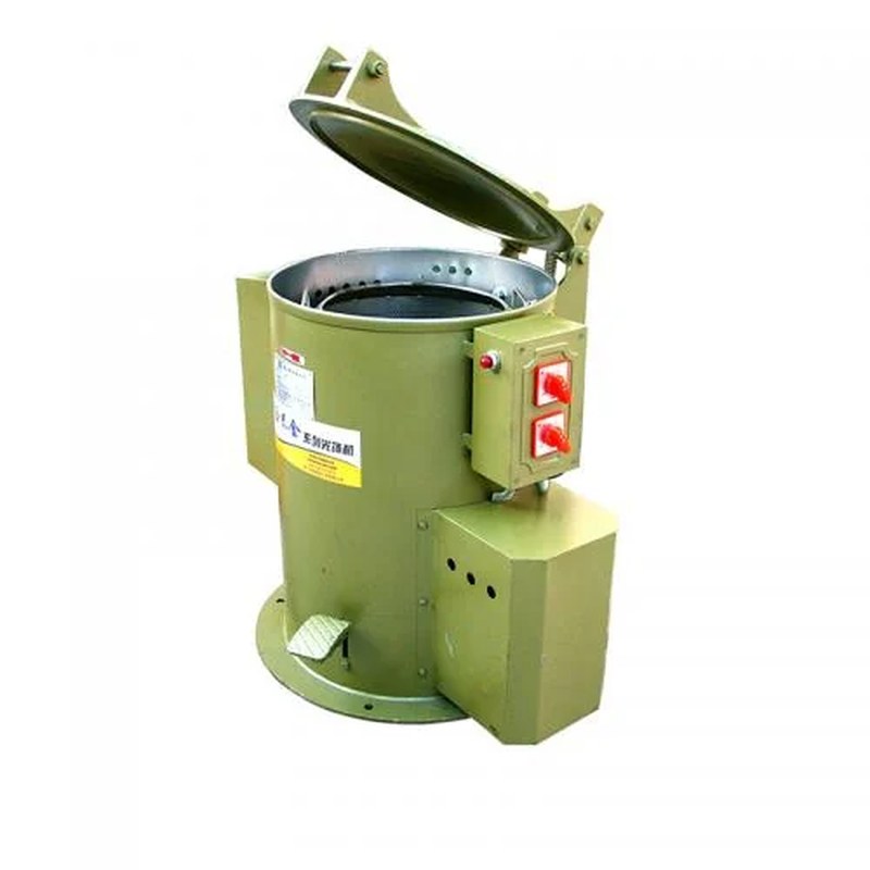 The OBD-35 centrifugal spin dryer, the lid open