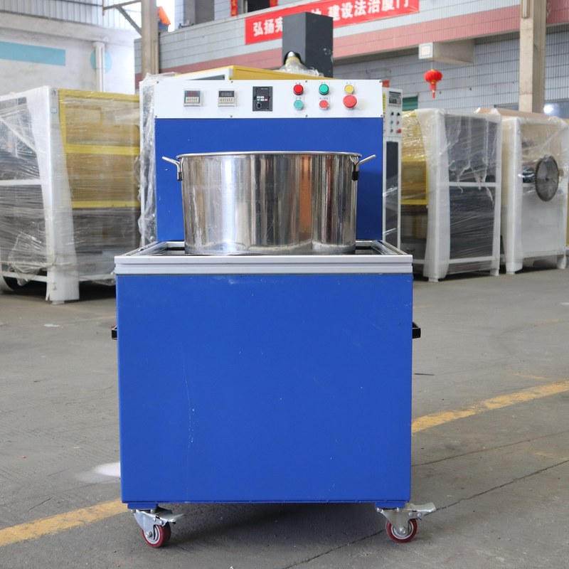 A magnetic finishing machine in the workshop