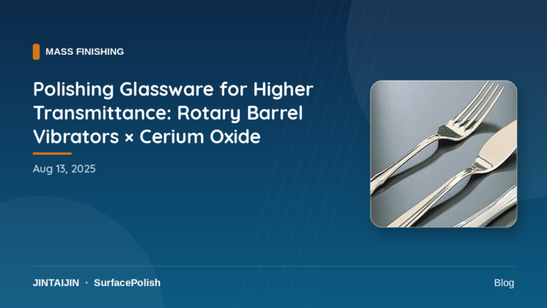 Polishing Glassware for Higher Transmittance: Rotary Barrel Vibrators × Cerium Oxide