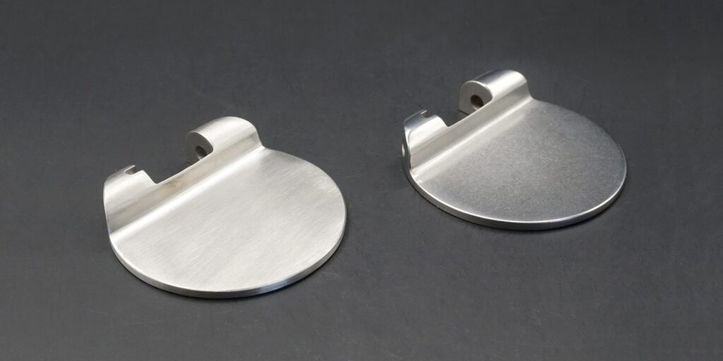 Stainless steel surgical instrument parts showing edge and surface condition